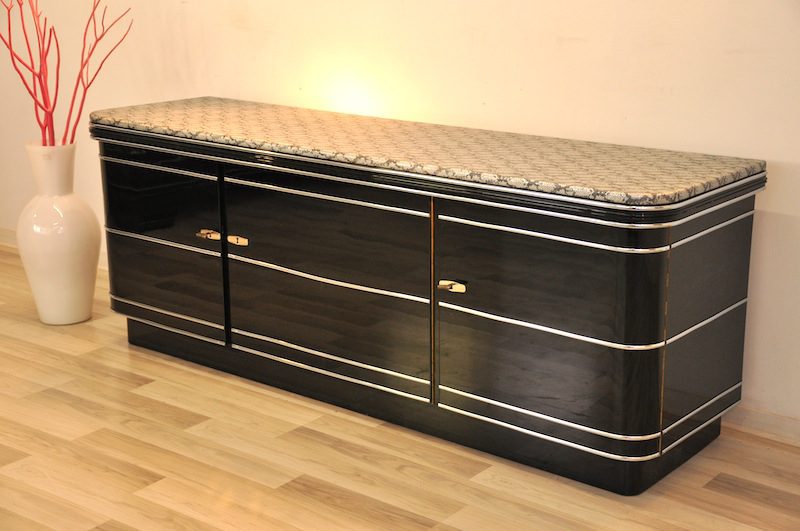 Art-Deco-Sideboard mit Lederplatte