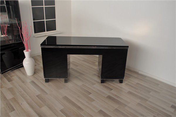Schmaler Art Deco Schreibtisch