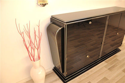 Hochglänzendes Art-Deco-Highboard