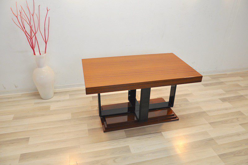 Art Deco Beistelltisch mit Mahagoni Furnier