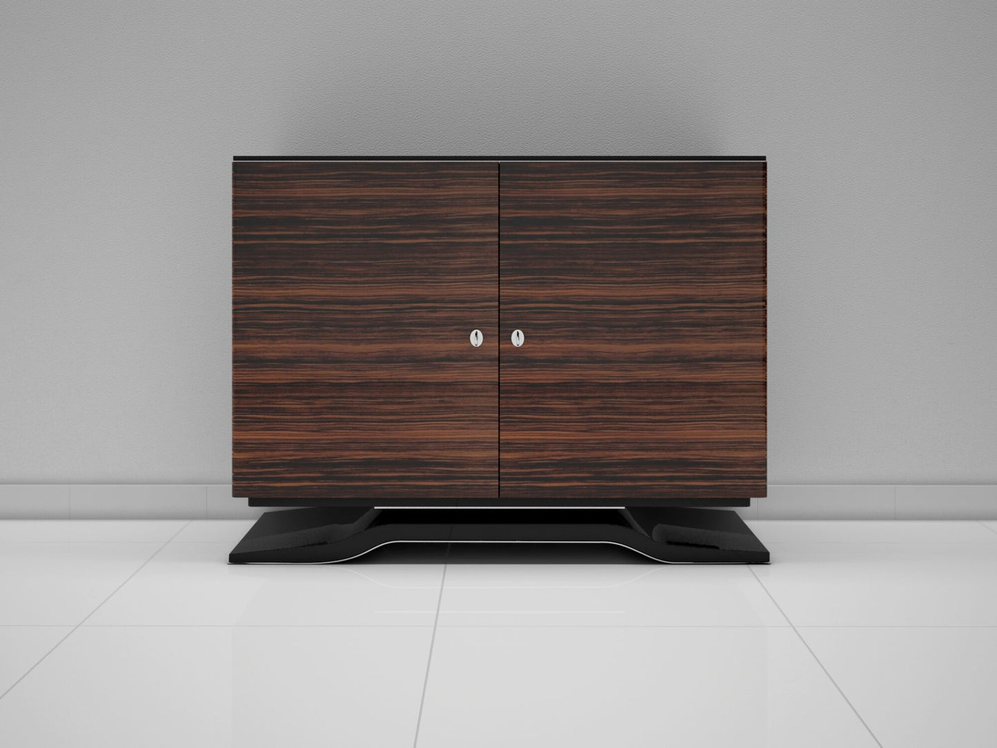 Makassar Holz Kommode im Art Deco Design
