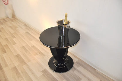 Paar Beistelltische im Art-Deco-Stil mit Klavierlackierung