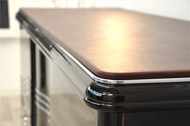 Außergewöhnliches Sideboard im Art-déco-Stil mit Lederplatte