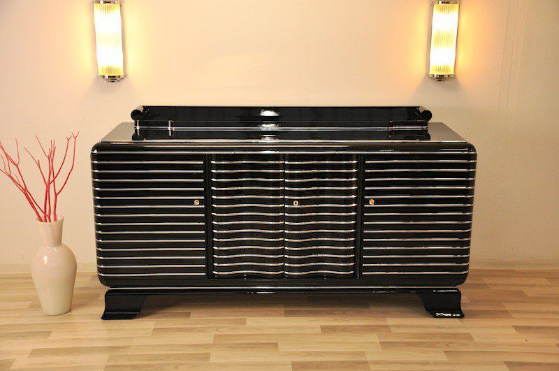 Art Deco Chromliner Sideboard aus New York