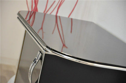 Schwarzer Art-Deco-Konsolenschrank Chromline