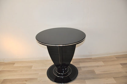 Paar Beistelltische im Art-Deco-Stil mit Klavierlackierung
