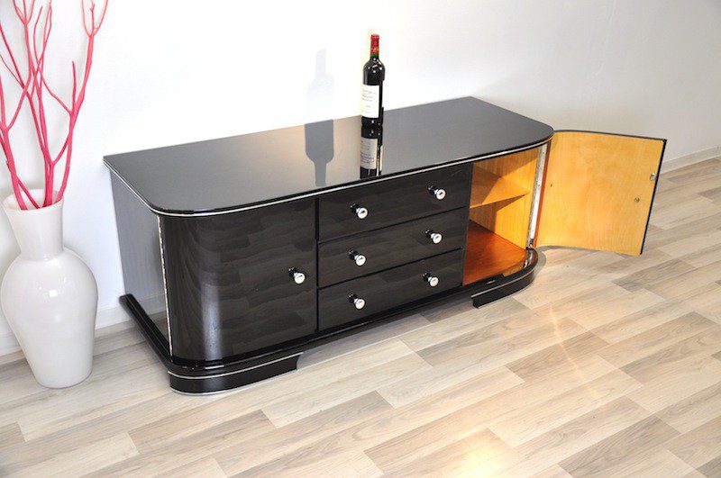 Rundes Art Deco Lowboard