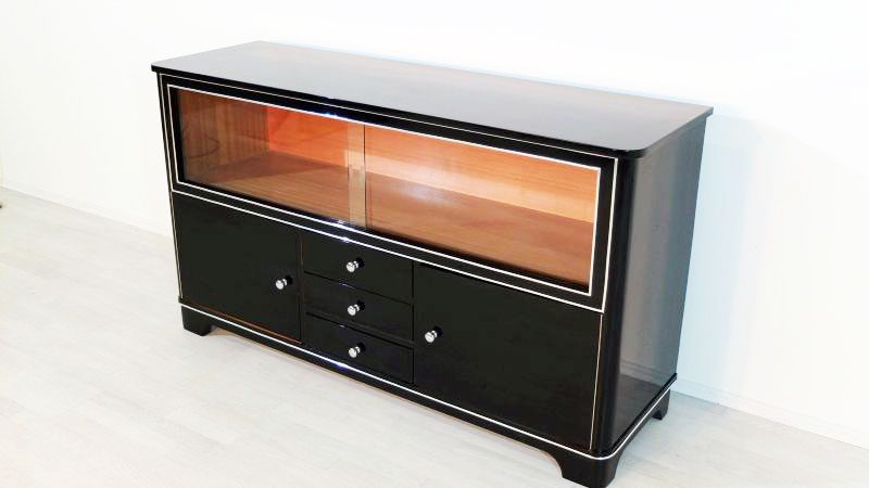 Art-déco-Vitrinen-Sideboard aus Deutschland