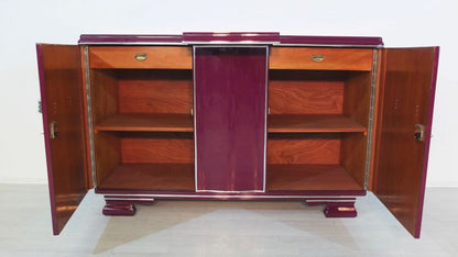 Art-Deco-Sideboard mit einzigartiger lila Lackierung