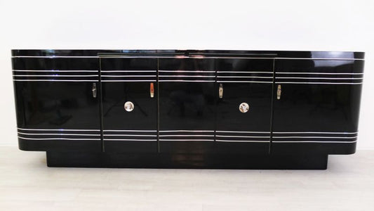 XXL Art Deco Chromliner mit rotem Innenleben