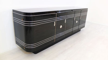 Großes Chromliner-Buffet im Art-Deco-Stil