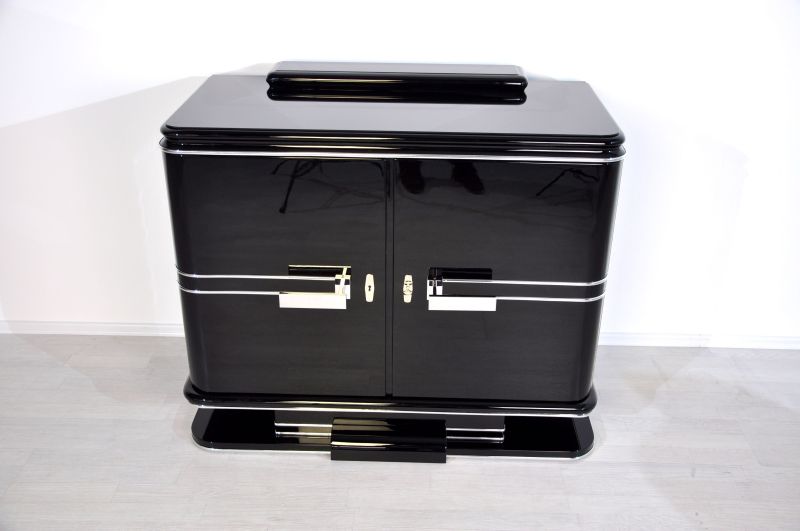 Original Art Deco Chromkommode