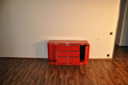 Rotes Art-Deco-Lowboard