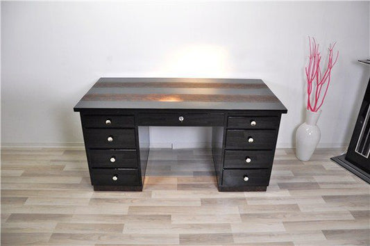 Art Deco Schreibtisch mit Schlangenlederoptik