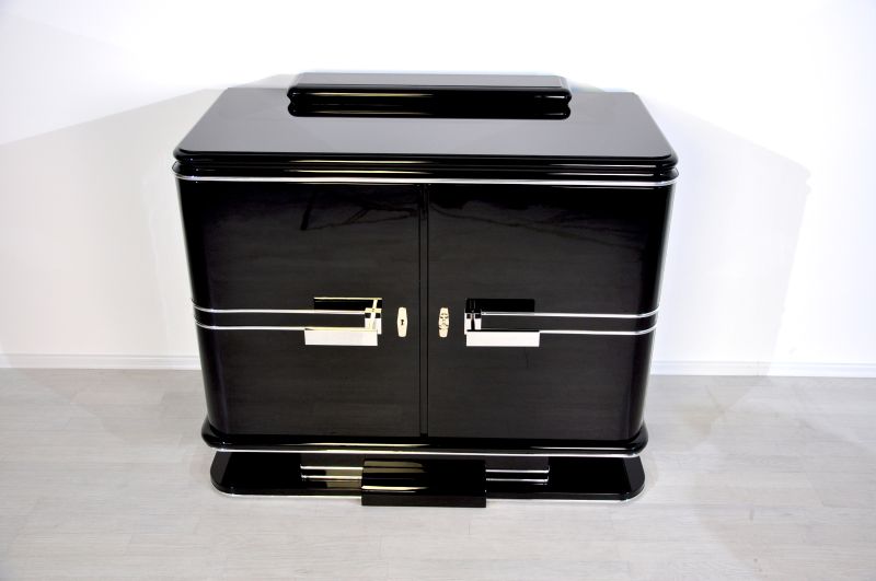 Original Art Deco Chromkommode