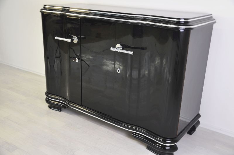 Französisches Art-Deco-Sideboard mit Schwingtüren