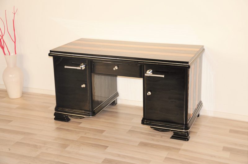 Art Deco Desk made of Indian Apple Wood