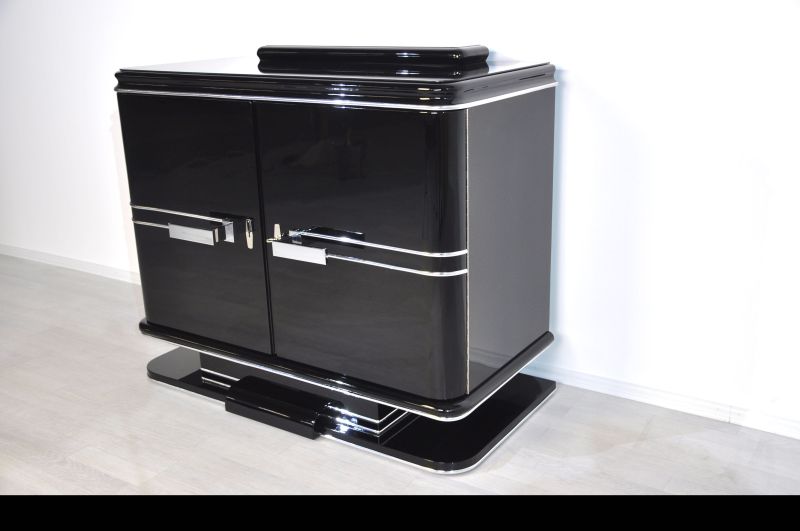 Originale Art-Deco-Chromkommode
