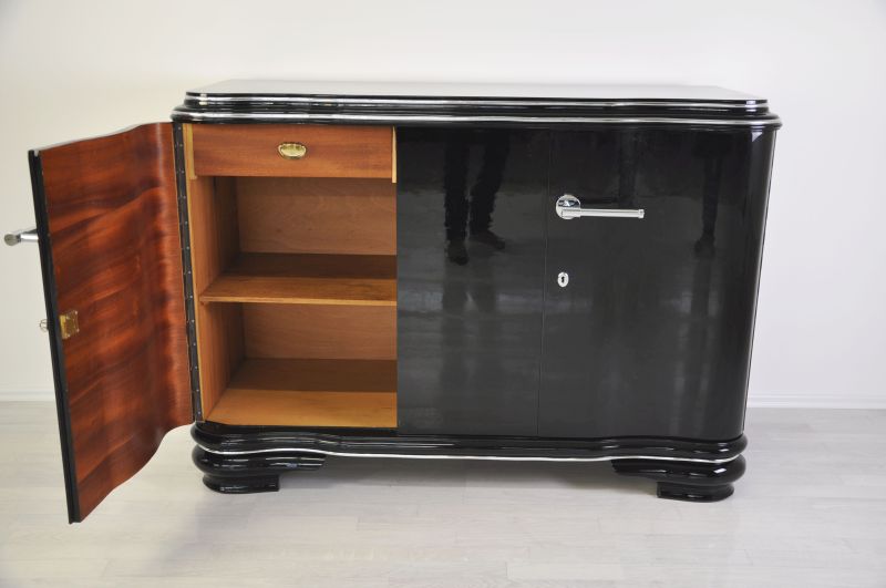 Französisches Art Deco Sideboard mit Flügeltüren