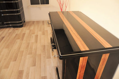 Art Deco Schreibtisch aus indischem Apfelbaum