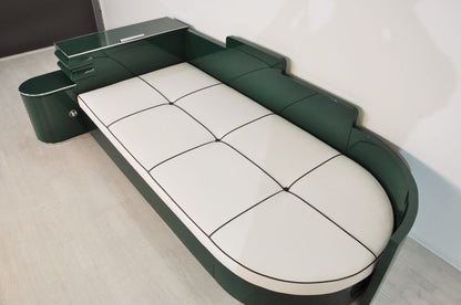 Hochglänzendes Art-déco-Tagesbett aus Frankreich in Jaguar Racing Green