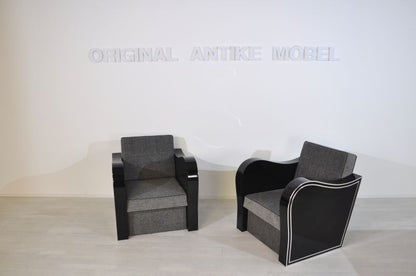 Chromliner-Sessel im Art-Deco-Stil