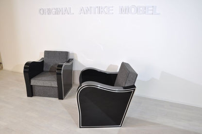 Chromliner-Sessel im Art-Deco-Stil