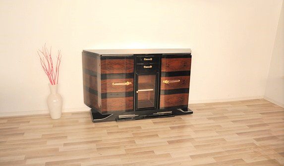 Außergewöhnliches Art Deco Sideboard mit Vitrinenfach