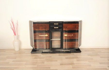 Außergewöhnliches Art Deco Sideboard mit Vitrinenfach