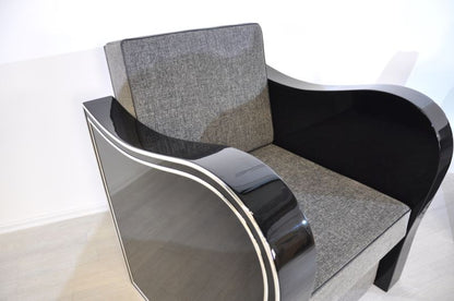 Chromliner-Sessel im Art-Deco-Stil