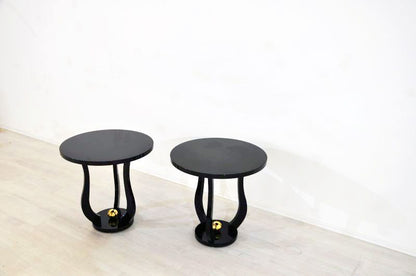 Pair of Art Deco Style Pianolacquer Sidetables