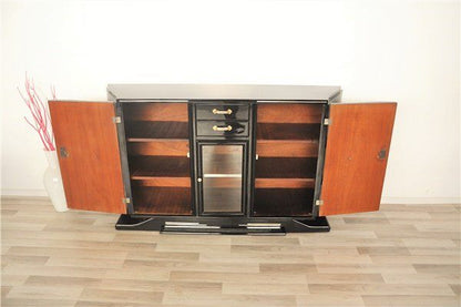 Außergewöhnliches Art Deco Sideboard mit Vitrinenfach