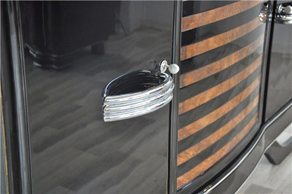 Art Deco Sideboard mit gestreiftem Nußbaumfurnier