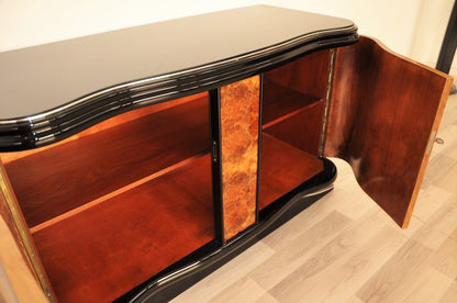 Vintage Art-Deco-Kommode mit Wurzelholzfurnier