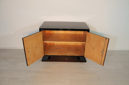 Französische Art Deco Makassar Kommode mit Messinggriffen