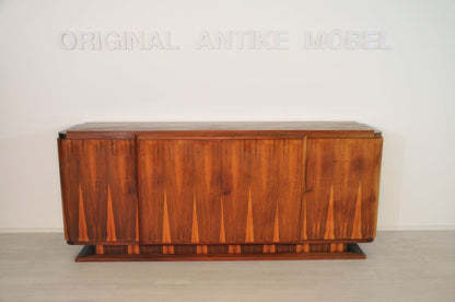 Art-déco-Anrichte aus Palisanderholz aus den 1930er Jahren