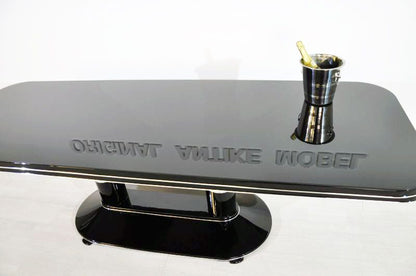 Unique Art Deco Style Dining Table with Chrome Elements