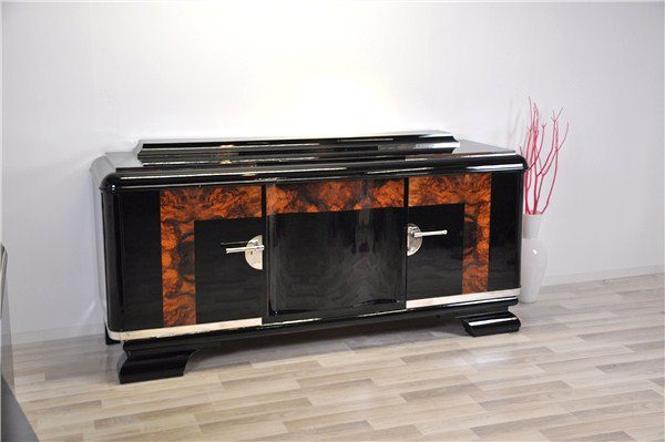 Großes Art-déco-Buffet mit Maserdetails