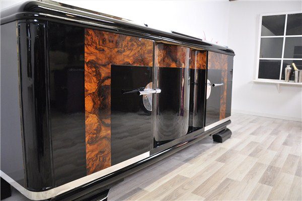 Großes Art-déco-Buffet mit Maserdetails