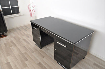 Black Art Deco Desk from France