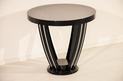 Schwarzer Beistelltisch im Art-Deco-Stil, ca. 1925