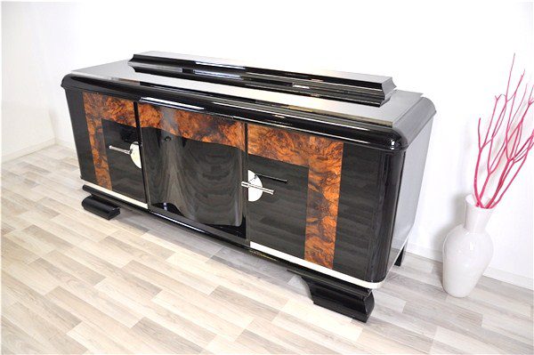 Großes Art-déco-Buffet mit Maserdetails
