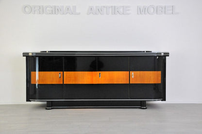 Art-Deco-Sideboard mit Ahorn-Applikationen
