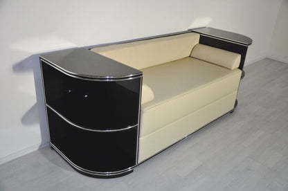 Chromeliner Sofa im Art-déco-Design