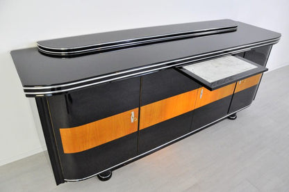Art-Deco-Sideboard mit Ahorn-Applikationen