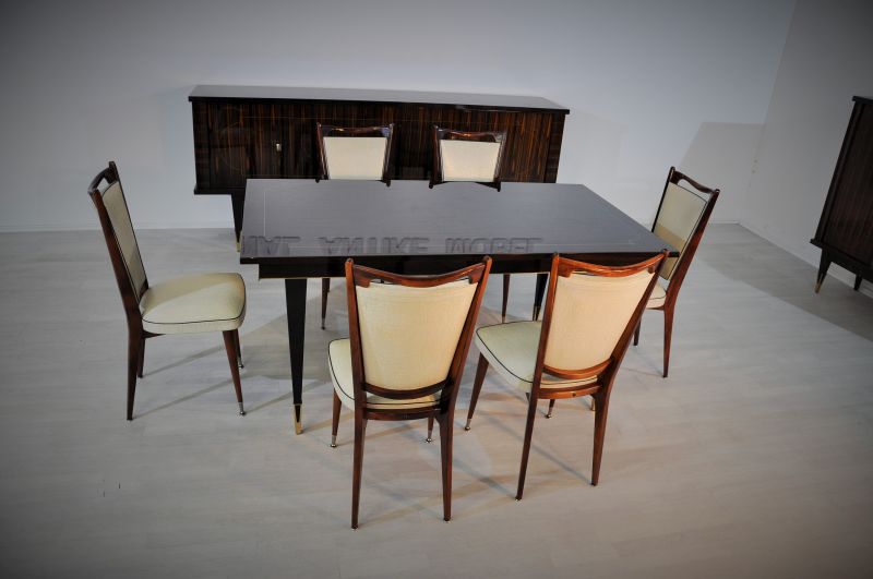 Art Deco Wohnzimmer aus einzigartigem Makassarholz