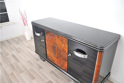 Art-Deco-Sideboard mit Pyramidenfüßen