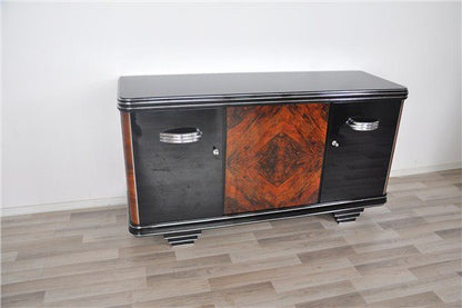 Art-Deco-Sideboard mit Pyramidenfüßen