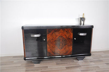 Art Deco Sideboard mit Pyramidenfuß