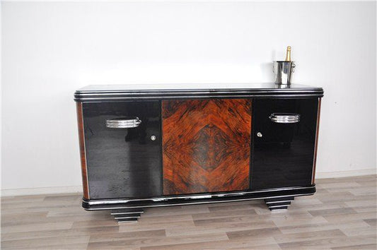 Art Deco Sideboard mit Pyramidenfuß